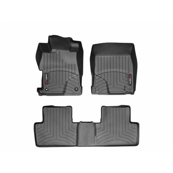 WeatherTech Custom Fit FloorLiners compatible with Honda Civic, Civic Si - 1st & 2nd Row, Black