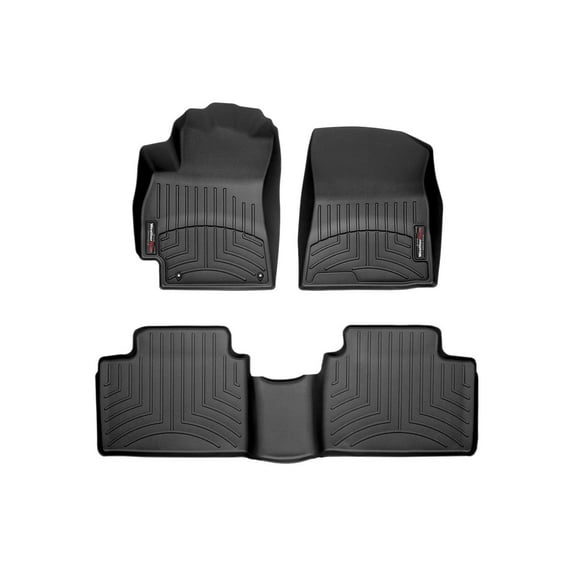 WeatherTech Custom Fit FloorLiners compatible with Hyundai Elantra, Elantra N - 1st & 2nd Row, Black