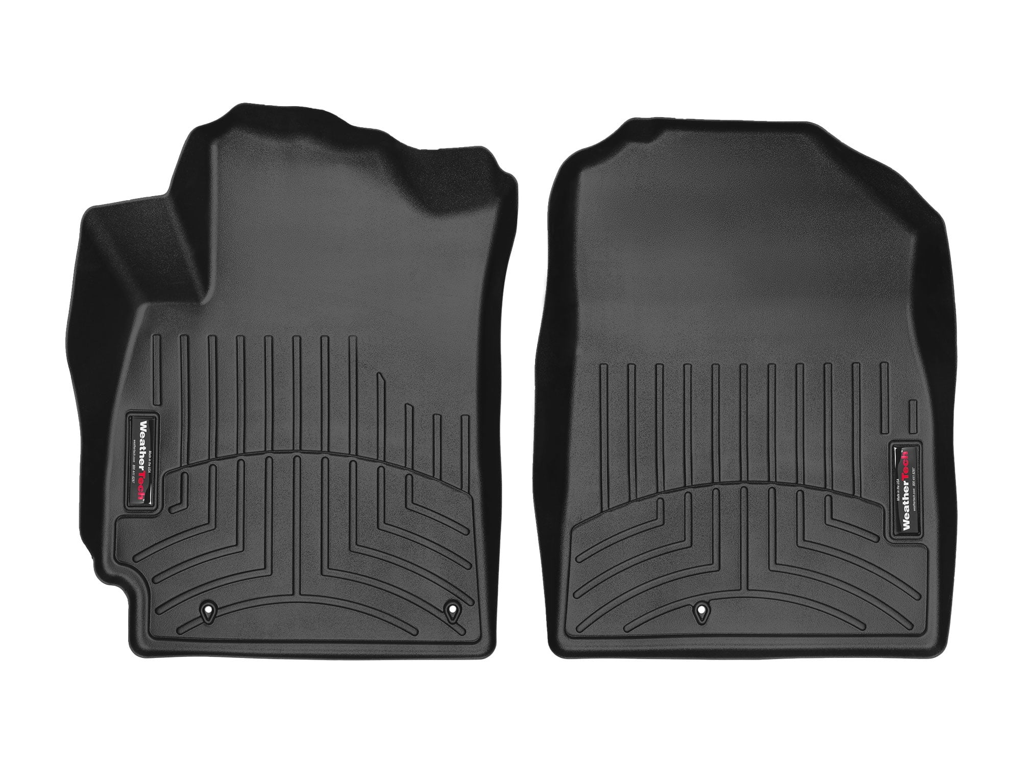 WeatherTech Custom Fit FloorLiners compatible with Hyundai Veloster, Veloster N - 1st Row (Driver & Passenger), Black
