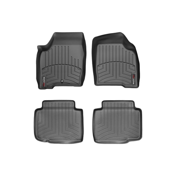 WeatherTech Custom Fit FloorLiners compatible with Impala, Impala Limited (Fleet), Grand Prix - 1st & 2nd Row (2-pc. Rear Liner), Black