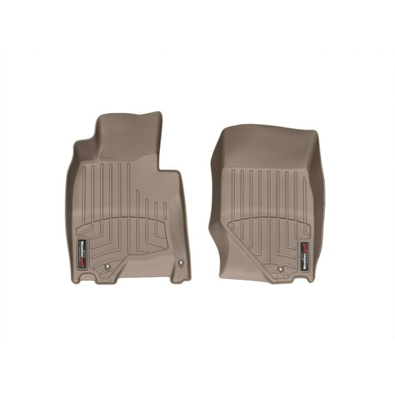 WeatherTech Custom Fit FloorLiners compatible with Infiniti Q40, G, Q60 - 1st Row (Driver & Passenger), Tan
