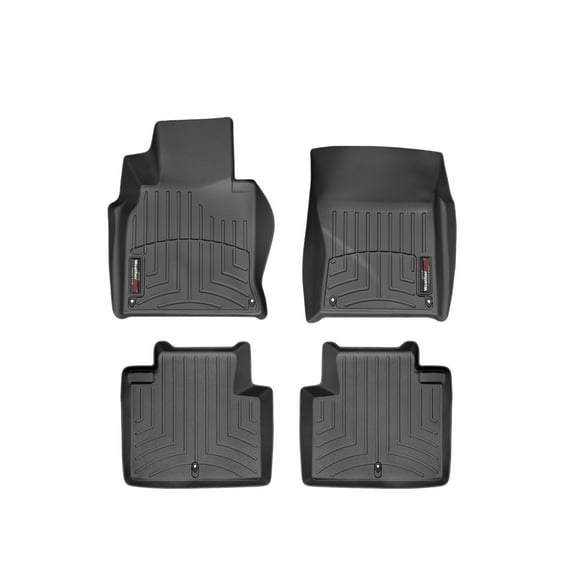WeatherTech Custom Fit FloorLiners compatible with Infiniti M, Q70 - 1st & 2nd Row (2-pc. Rear Liner), Black