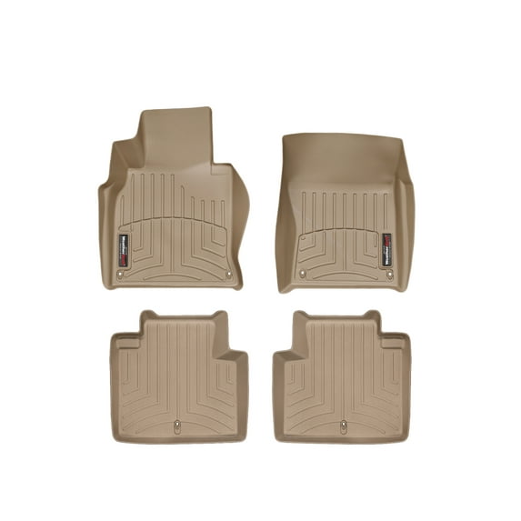 WeatherTech Custom Fit FloorLiners compatible with Infiniti M, Q70 - 1st & 2nd Row (2-pc. Rear Liner), Tan
