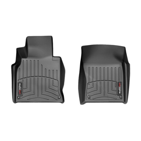 WeatherTech Custom Fit FloorLiners compatible with Infiniti M, Q70 - 1st Row (Driver & Passenger), Black
