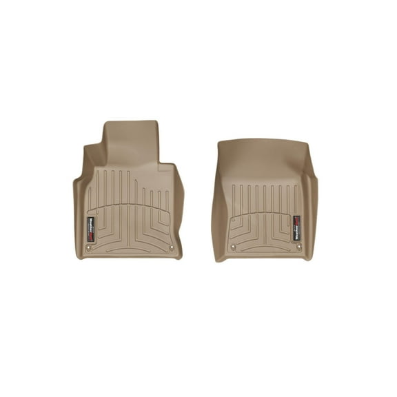 WeatherTech Custom Fit FloorLiners compatible with Infiniti M, Q70 - 1st Row (Driver & Passenger), Tan