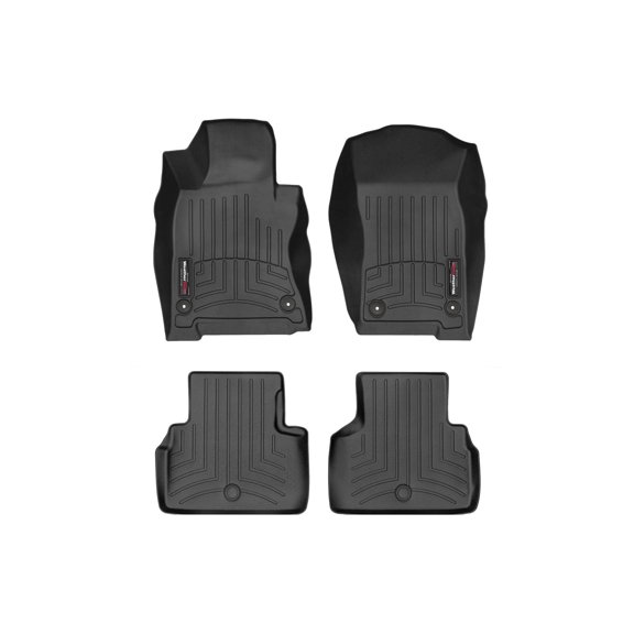 WeatherTech Custom Fit FloorLiners compatible with Infiniti Q50, Q60 - 1st & 2nd Row (2-pc. Rear Liner), Black