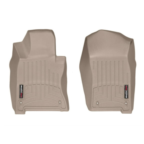 WeatherTech Custom Fit FloorLiners compatible with Infiniti Q50, Q60 - 1st Row (Driver & Passenger), Tan
