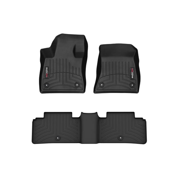 WeatherTech Custom Fit FloorLiners compatible with Infiniti QX50, QX55 - 1st & 2nd Row, Black