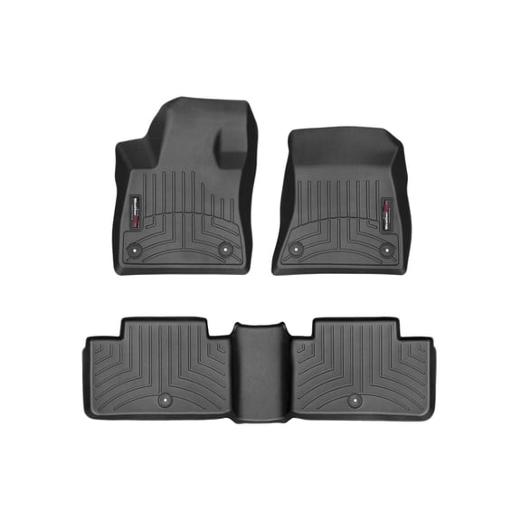 WeatherTech Custom Fit FloorLiners compatible with Infiniti QX50, QX55 - 1st & 2nd Row, Black