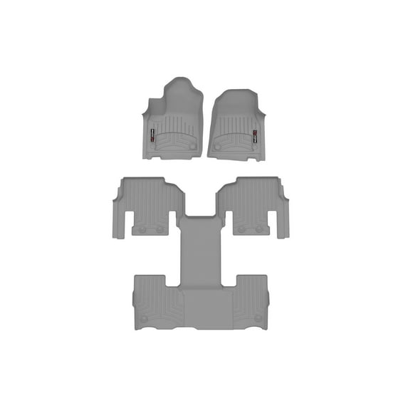 WeatherTech Custom Fit FloorLiners compatible with Jeep Wagoneer L, Wagoneer, Grand Wagoneer, Grand Wagoneer L - Complete Set (1st Row, 1-Piece 2nd/3rd Row), Grey