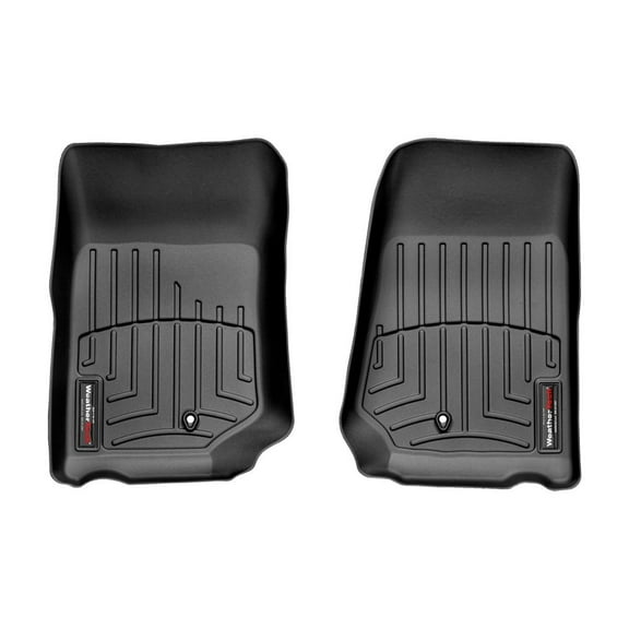 WeatherTech Custom Fit FloorLiners compatible with Jeep Wrangler 2-Door, Wrangler Unlimited 4-Door - 1st Row (Driver & Passenger), Black