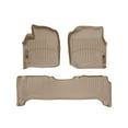 thumbnail image 1 of WeatherTech Custom Fit FloorLiners compatible with Land Cruiser, LX - 1st & 2nd Row, Tan, 1 of 5