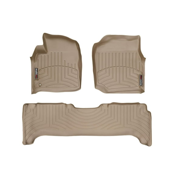 WeatherTech Custom Fit FloorLiners compatible with Land Cruiser, LX - 1st & 2nd Row, Tan