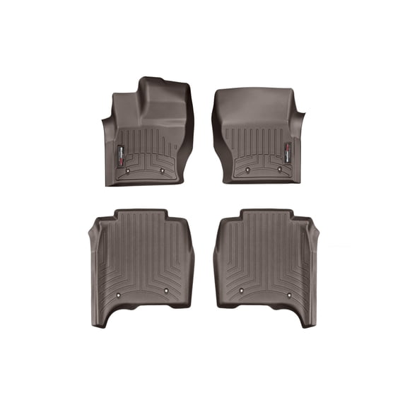 WeatherTech Custom Fit FloorLiners compatible with Land Rover Rover Range Rover - 1st & 2nd Row (2-pc. Rear Liner), Cocoa