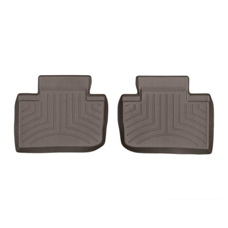 WeatherTech Custom Fit FloorLiners compatible with Lexus IS, IS 500 - 2nd Row (2-Piece Liner), Cocoa