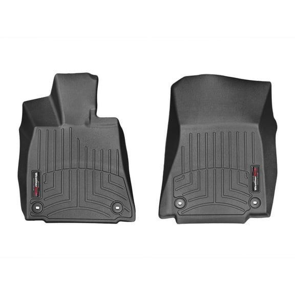 WeatherTech Custom Fit FloorLiners compatible with Lexus RC F, RC, IS 500, IS - 1st Row (Driver & Passenger), Black