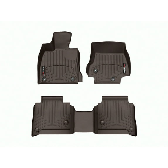 WeatherTech Custom Fit FloorLiners compatible with Lexus LS, LS Hybrid - 1st & 2nd Row, Cocoa
