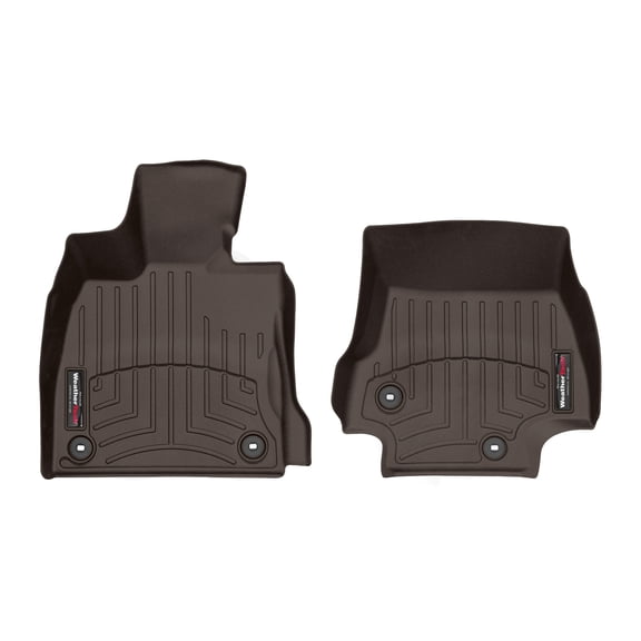 WeatherTech Custom Fit FloorLiners compatible with Lexus LS, LS Hybrid - 1st Row (Driver & Passenger), Cocoa