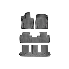WeatherTech Custom Fit FloorLiners compatible with Lexus RX, RX Hybrid - Complete Set (1st, 2nd, & 3rd Row), Black