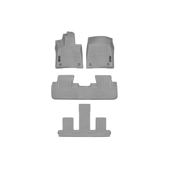 WeatherTech Custom Fit FloorLiners compatible with Lexus RX, RX Hybrid - Complete Set (1st, 2nd, & 3rd Row), Grey