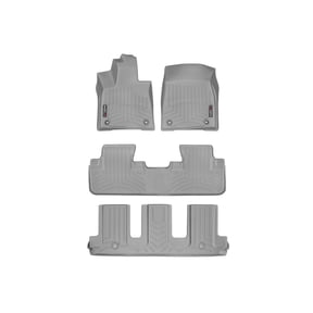 WeatherTech Custom Fit FloorLiners compatible with Lexus RX Hybrid, RX - Complete Set (1st, 2nd, & 3rd Row), Grey