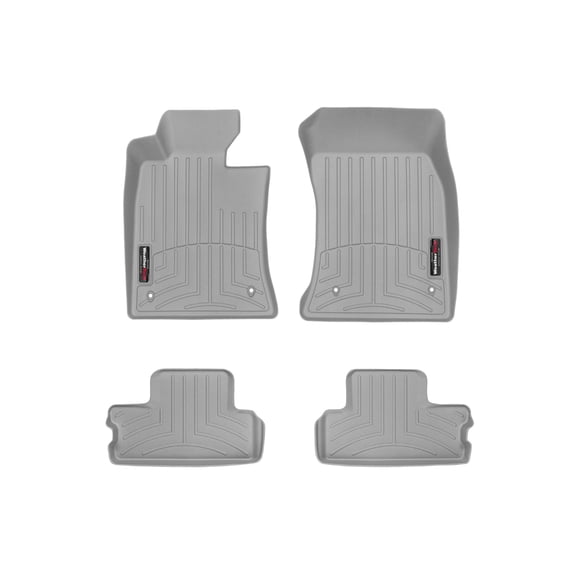 WeatherTech Custom Fit FloorLiners compatible with MINI Hardtop, Cooper, Coupe - 1st & 2nd Row (2-pc. Rear Liner), Grey