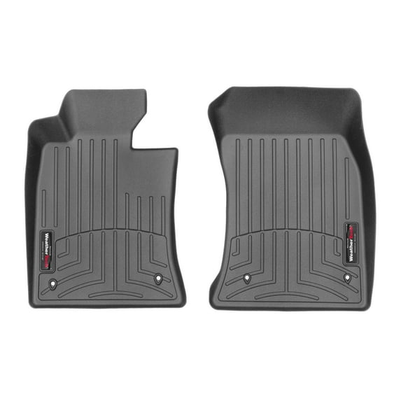 WeatherTech Custom Fit FloorLiners compatible with MINI Clubman, Roadster, Hardtop, Convertible, Cooper, Coupe - 1st Row (Driver & Passenger), Black