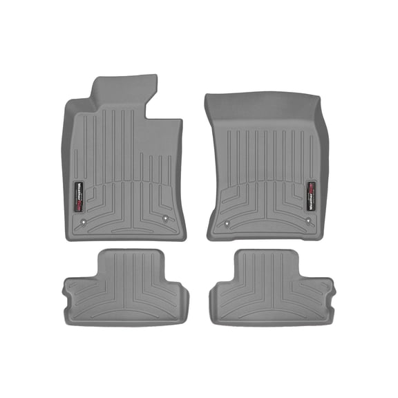 WeatherTech Custom Fit FloorLiners compatible with MINI Hardtop, Coupe - 1st & 2nd Row (2-pc. Rear Liner), Grey