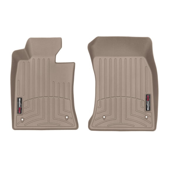 WeatherTech Custom Fit FloorLiners compatible with MINI Hardtop, Roadster, Clubman, Convertible, Cooper, Coupe - 1st Row (Driver & Passenger), Tan