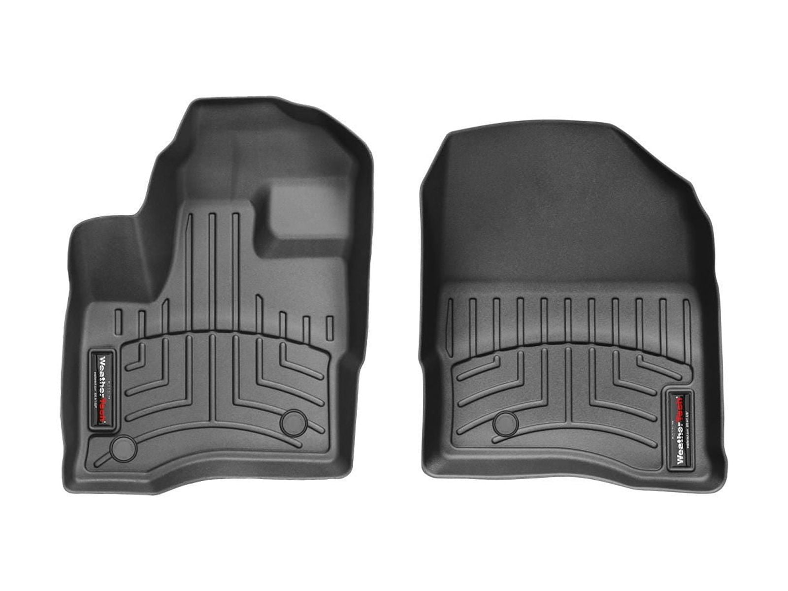 WeatherTech Custom Fit FloorLiners compatible with MKS, Taurus - 1st Row (Driver & Passenger), Black