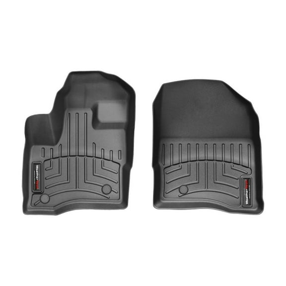 WeatherTech Custom Fit FloorLiners compatible with MKS, Taurus - 1st Row (Driver & Passenger), Black