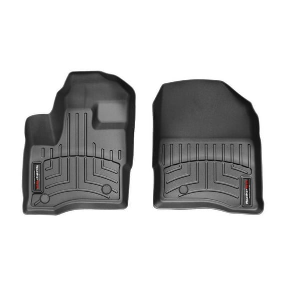 WeatherTech Custom Fit FloorLiners compatible with MKS, Taurus - 1st Row (Driver & Passenger), Black