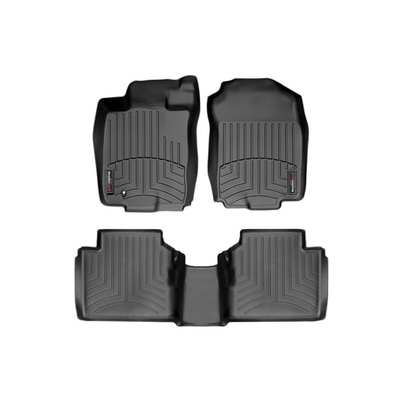 WeatherTech Custom Fit FloorLiners compatible with Fusion, MKZ - 1st & 2nd Row, Black