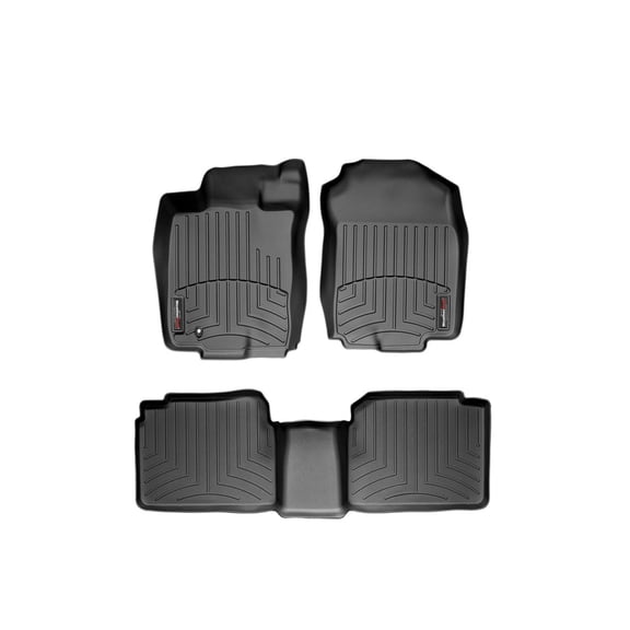 WeatherTech Custom Fit FloorLiners compatible with MKZ, Zephyr, Fusion, Milan - 1st & 2nd Row, Black