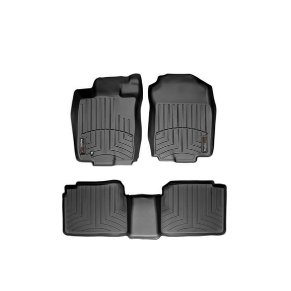 WeatherTech Custom Fit FloorLiners compatible with MKZ, Zephyr, Fusion, Milan - 1st & 2nd Row, Black