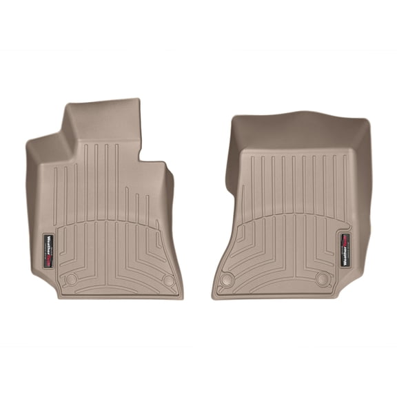 WeatherTech Custom Fit FloorLiners compatible with Mercedes E-Class, AMG CLS 63 S, AMG E 63 S, CLS 63 AMG, CLS-Class, E 63 AMG S - 1st Row (Driver & Passenger), Tan