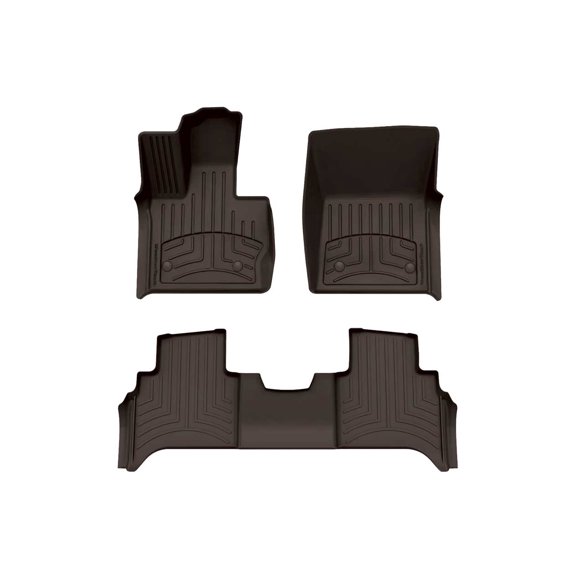 WeatherTech Custom Fit FloorLiners compatible with Mercedes AMG G 63 SUV, G-Class SUV, gclasssuveqtech - 1st & 2nd Row, Cocoa