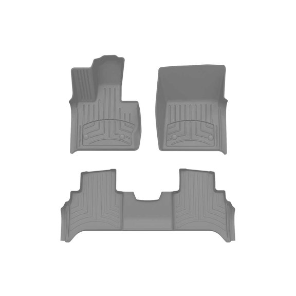 WeatherTech Custom Fit FloorLiners compatible with Mercedes AMG G 63 SUV, gclasssuveqtech, G-Class SUV - 1st & 2nd Row, Grey