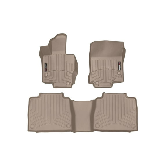 WeatherTech Custom Fit FloorLiners compatible with Mercedes AMG GLE 63 S SUV, GLE-Class, GLE SUV, AMG GLE 53 SUV - 1st & 2nd Row, Tan