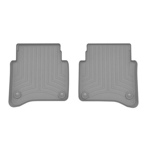WeatherTech Custom Fit FloorLiners compatible with Mercedes amgs63eperformance, S-Class Sedan - 2nd Row (2-Piece Liner), Grey
