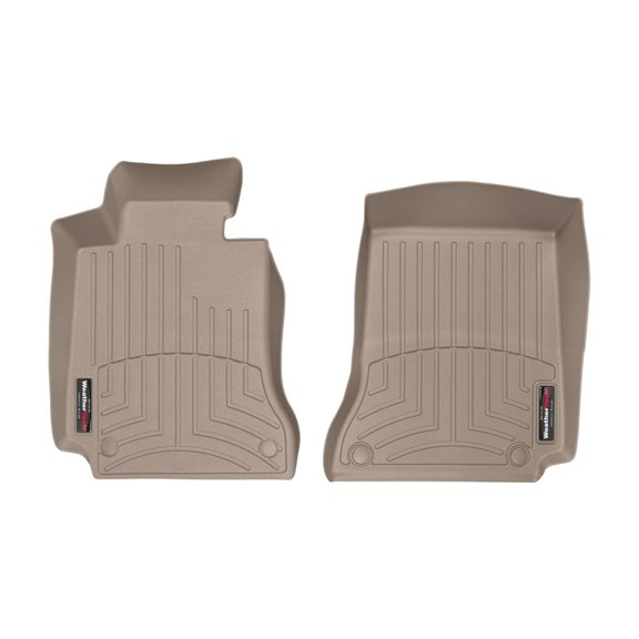 WeatherTech Custom Fit FloorLiners compatible with Mercedes C-Class, C 63 AMG, E-Class - 1st Row (Driver & Passenger), Tan