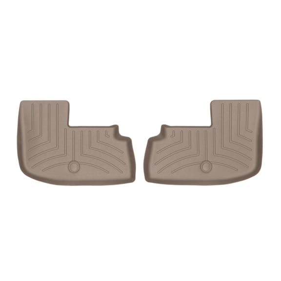 WeatherTech Custom Fit FloorLiners compatible with Mercedes CL-Class, CL 63 AMG, CL 65 AMG - 2nd Row (2-Piece Liner), Tan