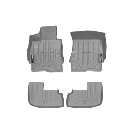 WeatherTech Custom Fit FloorLiners compatible with Mercedes CL 65 AMG, CL 63 AMG, CL-Class - 1st & 2nd Row (2-pc. Rear Liner), Grey