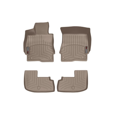 WeatherTech Custom Fit FloorLiners compatible with Mercedes CL 63 AMG, CL 65 AMG, CL-Class - 1st & 2nd Row (2-pc. Rear Liner), Tan
