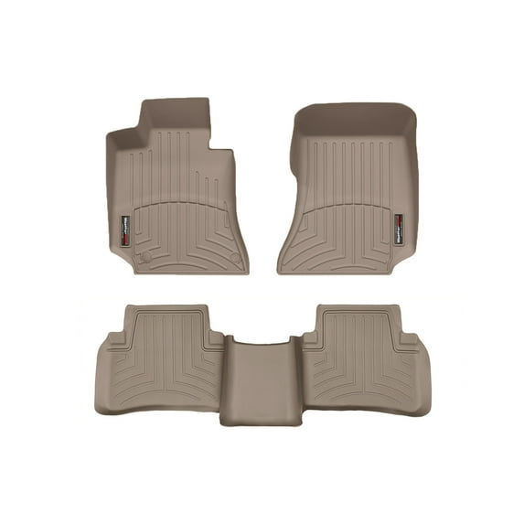 WeatherTech Custom Fit FloorLiners compatible with Mercedes E 63 AMG, E-Class, E 63 AMG S - 1st & 2nd Row, Tan