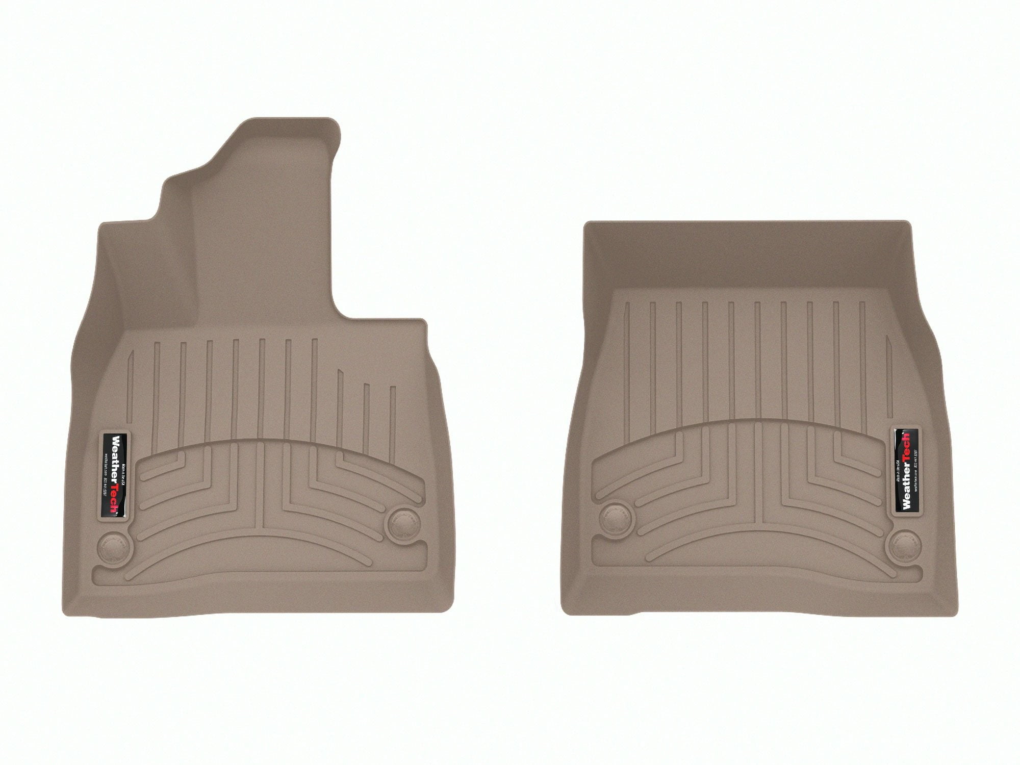 WeatherTech Custom Fit FloorLiners compatible with Mercedes EQS SUV, AMG EQE SUV, Maybach EQS SUV, EQE SUV - 1st Row (Driver & Passenger), Tan