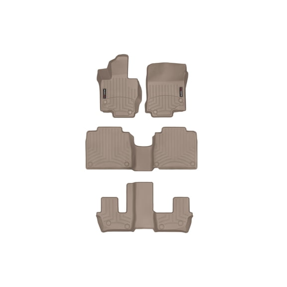 WeatherTech Custom Fit FloorLiners compatible with Mercedes GLS-Class, AMG GLS 63, AMG GLS 63 SUV, GLS SUV - Complete Set (1st, 2nd, & 3rd Row), Tan