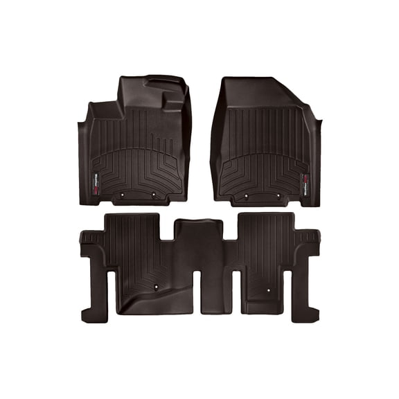 WeatherTech Custom Fit FloorLiners compatible with QX60, Pathfinder - 1st & 2nd Row, Cocoa