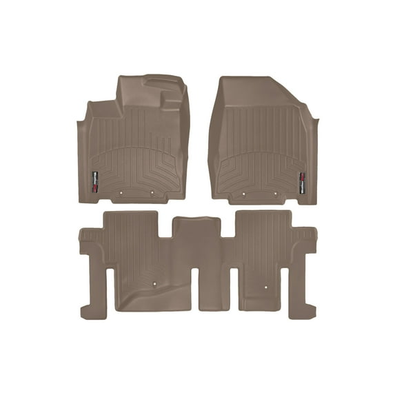 WeatherTech Custom Fit FloorLiners compatible with QX60, JX, Pathfinder - 1st & 2nd Row, Tan