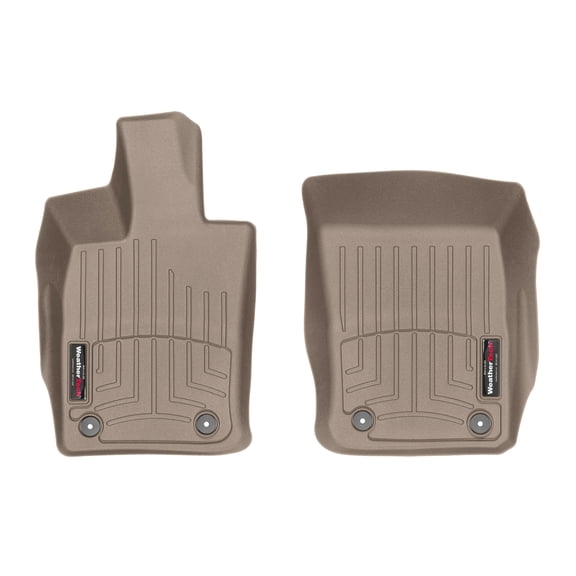 WeatherTech Custom Fit FloorLiners compatible with Porsche Panamera E-Hybrid, Panamera - 1st Row (Driver & Passenger), Tan